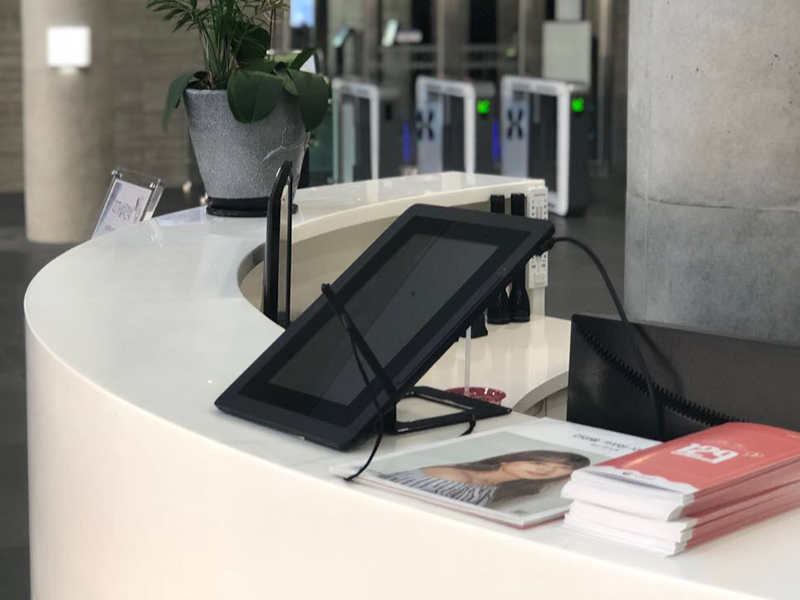 전자방명록 시연 사진